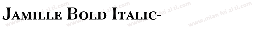 Jamille Bold Italic字体转换